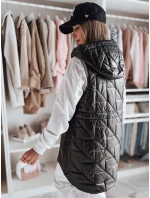 Dámská přechodná prošívaná vesta OLINVIA černá FashionStreet TY4836