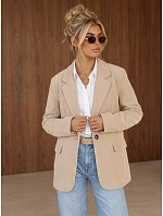 Dámská béžová kordová bunda FashionStreet PY0158 Dámská béžová kordová bunda FashionStreet PY0158