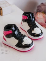 Dětské Sportovní Lakované Boty Růžovo-Bílé Milara