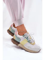 Dámské Semišové Sneakersy Big Star RR274244 HI-POLY SYSTEM Šedo-Žluté Dámské Semišové Sneakersy Big Star RR274244 HI-POLY SYSTEM Šedo-Žluté