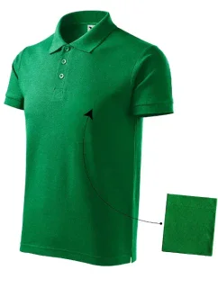 Cotton polokošile pánská středně zelená