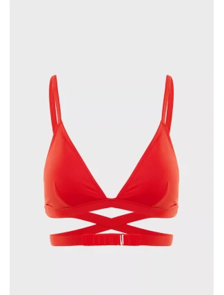 Vrchní díl plavek KW0KW00796-XA7 červená - Calvin Klein Vrchní díl plavek KW0KW00796-XA7 červená - Calvin Klein