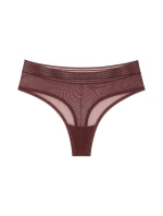 Tempting Sheer Highwaist String 2P - BROWN - TRIUMPH BROWN - TRIUMPH