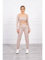 Souprava s halenkou béžová Souprava s halenkou béžová