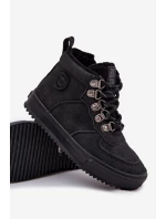 Trekové Boty Dětské Zateplené Big Star SS374075 Černé Trekové Boty Dětské Zateplené Big Star SS374075 Černé