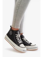 Zateplené Dámské Tenisky Na Platformě Eko Kůže Big Star Černé Zateplené Dámské Tenisky Na Platformě Eko Kůže Big Star Černé