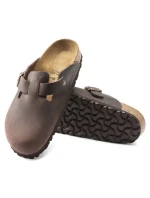 Dámské/pánské žabky Birkenstock Boston Habana z olejované kůže regular wide (0860131)