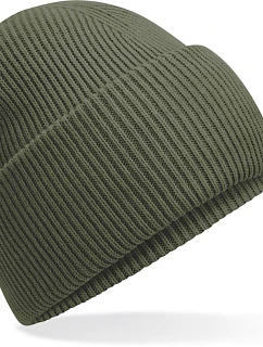 Beechfield B 385R Pletená čepice s manžetou "Recycled" 53.385R olive green