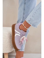 Dámské Tenisky Na Platformě S Ozdobami Fialové Vinness