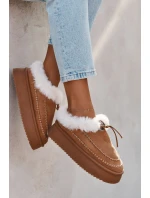 Dámské Sněhule Na Platformě S Kožešinou A Švy Camel Kellina