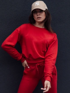 CASUALVIBE dámská klasická mikina červená FashionStreet BY1304