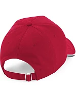 Beechfield B 25C 5 panelová kšiltovka "Authentic Piped Peak" 53.025C classic red/black/white