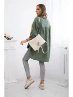 Bavlněná mušelínová košile khaki