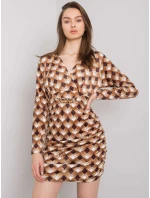 Šaty DHJ SK 12695.26P světle hnědá