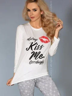 Pyžamo Sweet Kiss 109 Ecru-grey - LivCo Corsetti