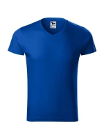 Slim Fit V-neck tričko pánské královská modrá