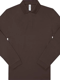 B&C My Polo 180 LSL Piqué polo s dlouhým rukávem 01.U425 roasted coffee