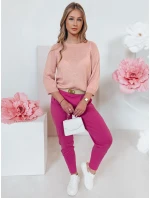 Dámský oversize svetr SOFTICAN pudrově růžový FashionStreet MY2431