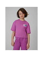 Dívčí volné tričko s potiskem 4F 4FJRSS26TTSHF3827-51S