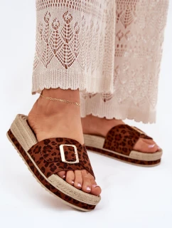 Dámské Pantofle Na Platformě Se Zlatou Přezkou Panthera Selira