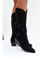 Kozačky Kovbojky Dámské Černé Jazelle Kozačky Kovbojky Dámské Černé Jazelle