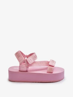 Dámské sandály na platformě Big Star - růžové