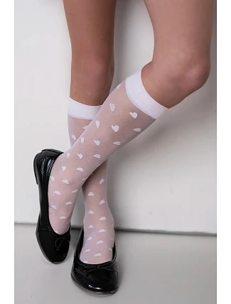 Dívčí ponožky se srdíčky Bellina DR2613