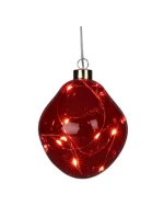 SKLENĚNÁ TVAROVACÍ CETKA VEDLA KAPKA 10CM ČERVENÁ