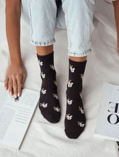 DÁMSKÉ PONOŽKY S HLAVOU MEDVÍDKA SE STÍNEM 0200.142