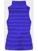 Krátká dámská prošívaná vesta v chrpové barvě (23077-184)