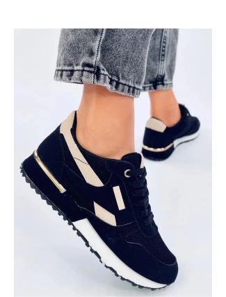 Dámská sportovní obuv YY41 Černá s béžovou - Inello Dámská sportovní obuv YY41 Černá s béžovou - Inello