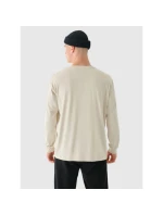 Pánské tričko oversize s potiskem a dlouhým rukávem 4F 4FRAW24TLONM502-12S