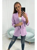 Sako s klopami elegantní světle fialové Sako s klopami elegantní světle fialové