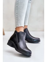 Boty S Nízkým Záhlavím Zateplené Kožešinou Vinceza 85150 Černé