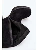 Dámské kotníkové boty na jehle černé Pavinne