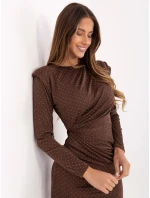 Šaty DHJ SK 18206.67 hnědé