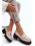 Dámské kožené mokasíny D&A MR870-32 béžové Dámské kožené mokasíny D&A MR870-32 béžové