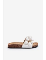 Dámské bílé sandály s ozdobami Bunlia