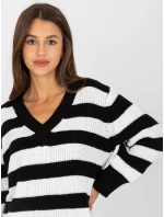 Dámský svetr LC SW 8030 bílý a černý