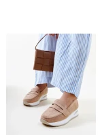 Dámské polobotky 28906 Béžová s bílou - Flyfor Dámské polobotky 28906 Béžová s bílou - Flyfor