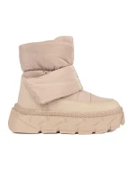 Krásné hnědé dámské sněhule platforma Krásné hnědé dámské sněhule platforma