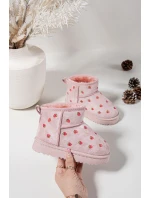 Dětské sněhule s jahodami růžové Gracina