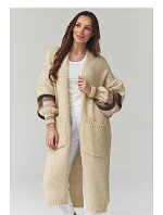 Svetr na zapínání  model 226865 Makadamia