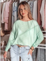 Dámský oversize hladký svetr SENZIA mint FashionStreet MY2445