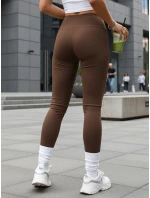 Dámské sportovní legíny hnědé FashionStreet UY2848