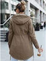Dámská bunda parka s odepínací kapucí khaki FashionStreet TY5451