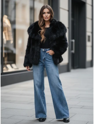 Dámský krátký černý kožich ZARAFIA FashionStreet TY5117z