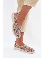 Semišové perforované dámské polobotky Multikolor Eliva