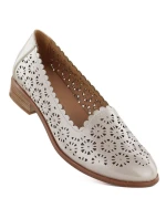 Dámské prolamované zlaté polobotky Potocki SZ12320