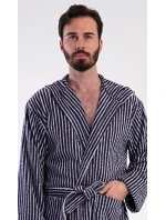 Pánský župan s kapucí Proužek